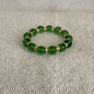 Green, Silver & Gold Bracelet